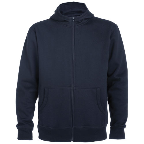 Sweat publicitaire zippé à capuche unisexe Montblanc ROLY Bleu marine
